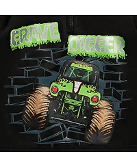 Monster Jam Toddler Boys Grave Digger Half Zip Hoodie