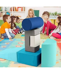 Slickblue Kids 6 Pieces Foam Climbing Blocks Indoor Climb and Crawl Activity Playset with Rectangles