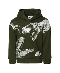 Jurassic Park Boys World Dinosaur T-Rex Fleece Pullover Hoodie