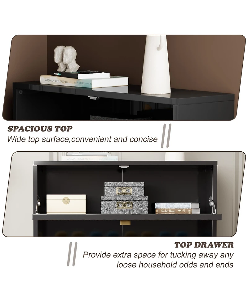 Boyel Living 24 Pair Mdf Shoe Cabinet