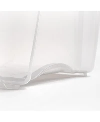 Iris Usa 13 Quart Stack & Pull Clear storage Box, Gray, 8 Pack