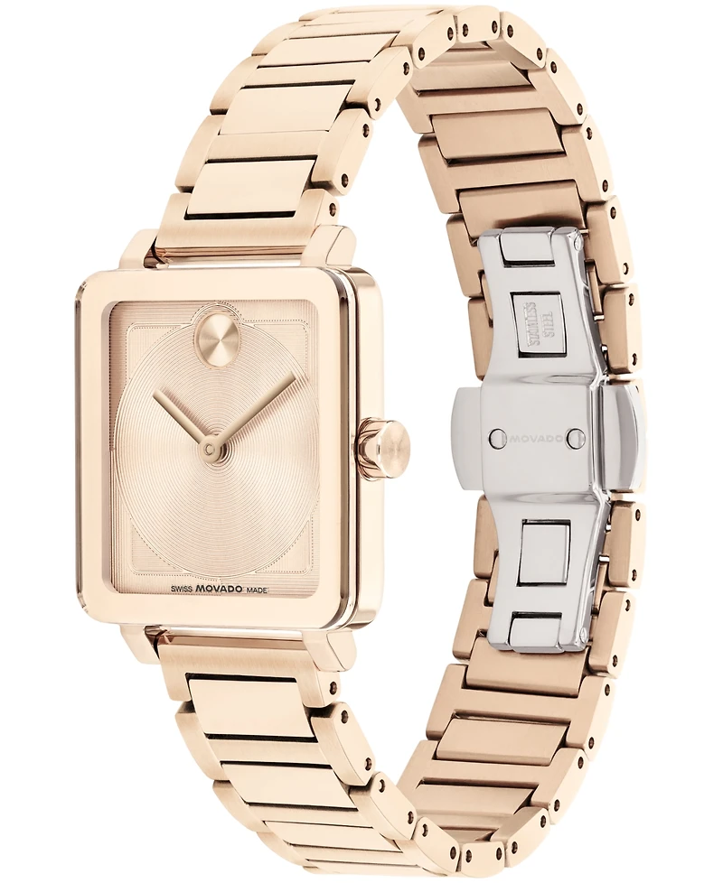 Movado Women's Bold Evolution 2.0 Swiss Quartz Ionic Plated Rose Gold Steel Watch 26mm