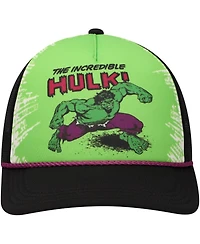 Lids Big Boys and Girls Green/Black Hulk Foam Trucker Adjustable Hat