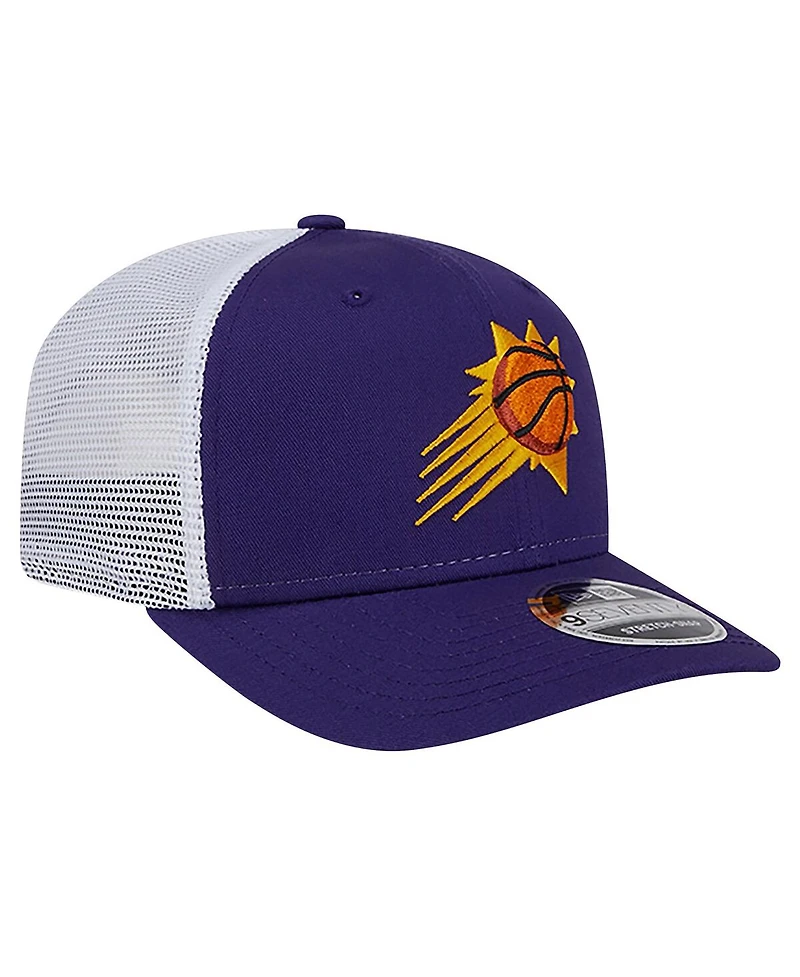 New Era Men's Purple/White Phoenix Suns Trucker 9SEVENTY Coolera Stretch-Snap Hat