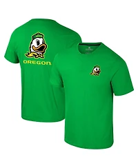 Colosseum Men's Green Oregon Ducks Logo Lockup 2-Hit Active Blend T-Shirt