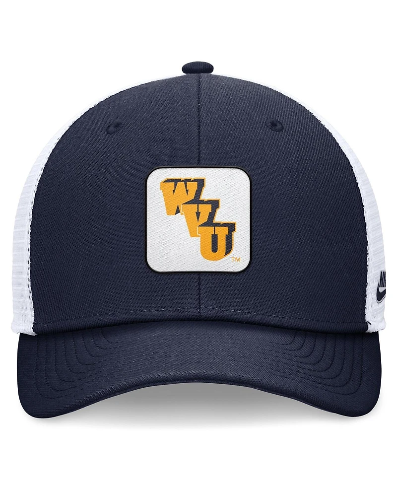 Nike Men's Navy/White West Virginia Mountaineers Legacy Rise Mascot Trucker Adjustable