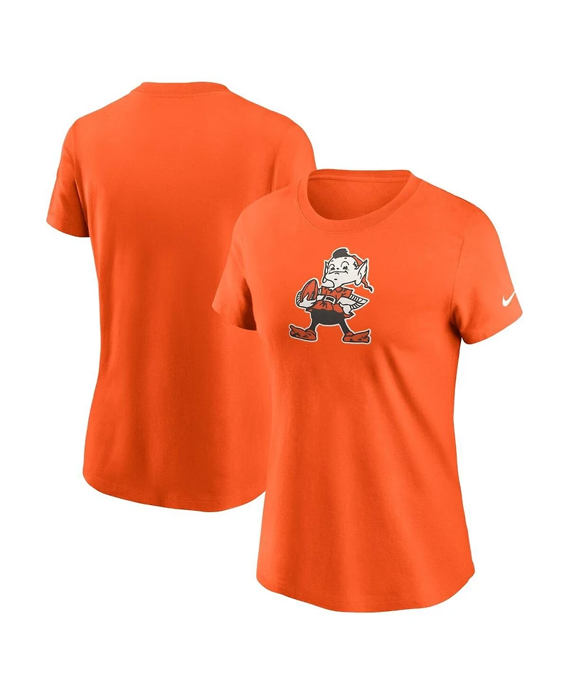 Nike Women's Orange Cleveland Browns Primary Logo T-Shirt