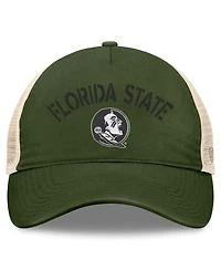 Top of the World Men's Hunter Green Florida State Seminoles Oht Military Appreciation Glory Trucker Adjustable Hat