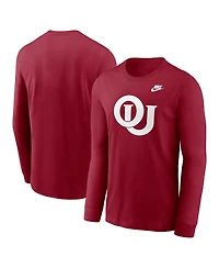 Nike Men's Crimson Oklahoma Sooners Legacy Primary Logo Long Sleeve T-Shirt