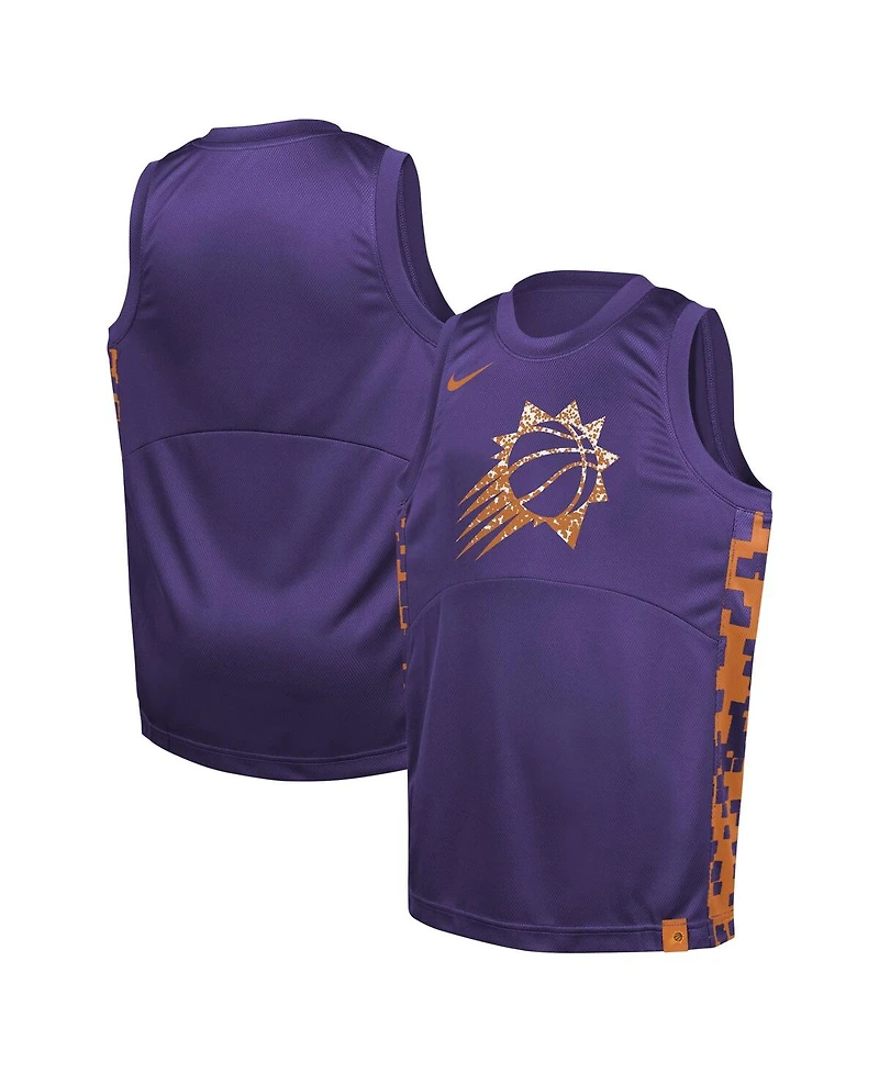 Nike Big Boys and Girls Purple Phoenix Suns Courtside Starting Five Team Jersey