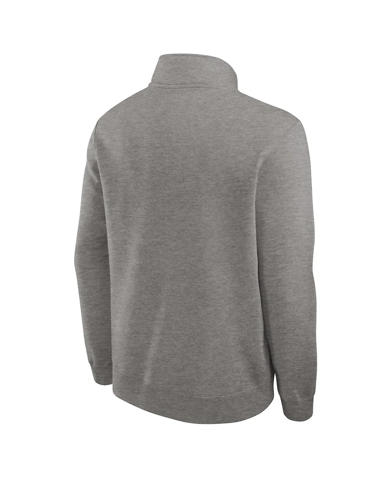 Jordan Men's Heather Gray Oklahoma Sooners Primetime Club Half-Zip Sweatshirt