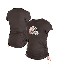 New Era Women's Brown Cleveland Browns Ruched Side T-Shirt