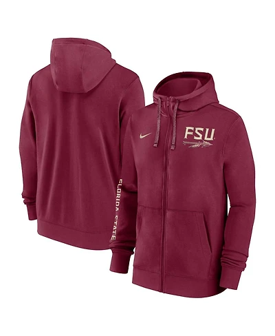 Nike Men's Garnet Florida State Seminoles 2024 Sideline Full-Zip Hoodie