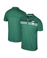 Colosseum Men's Green Michigan State Spartans Big Tall Langmore Polo