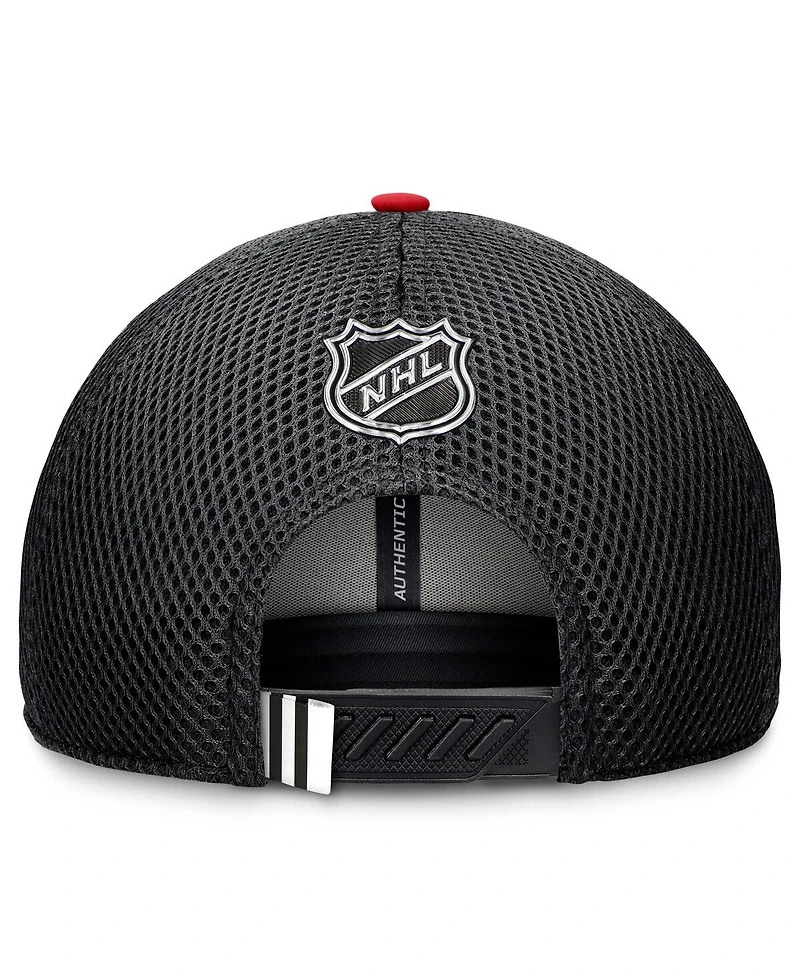 Fanatics Men's Black Chicago Blackhawks 2024 Nhl Draft On Stage Trucker Adjustable Hat