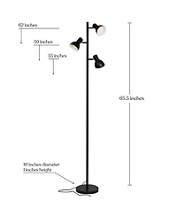 Ethan 65.5" Led Tree Floor Lamp with Adjustable Rotating Heads