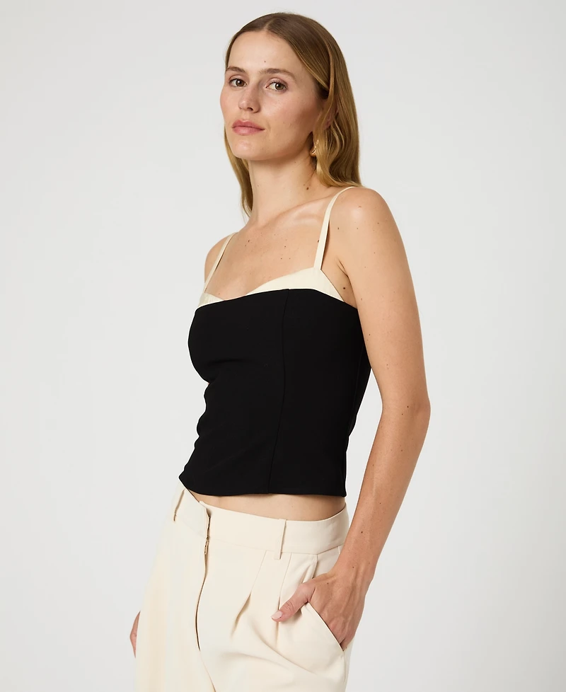 French Connection Women's Azra Corset-Strap Twill Top