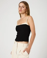French Connection Women's Azra Corset-Strap Twill Top
