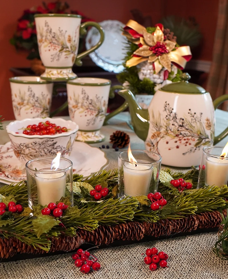 Certified International Winters Forest Teapot