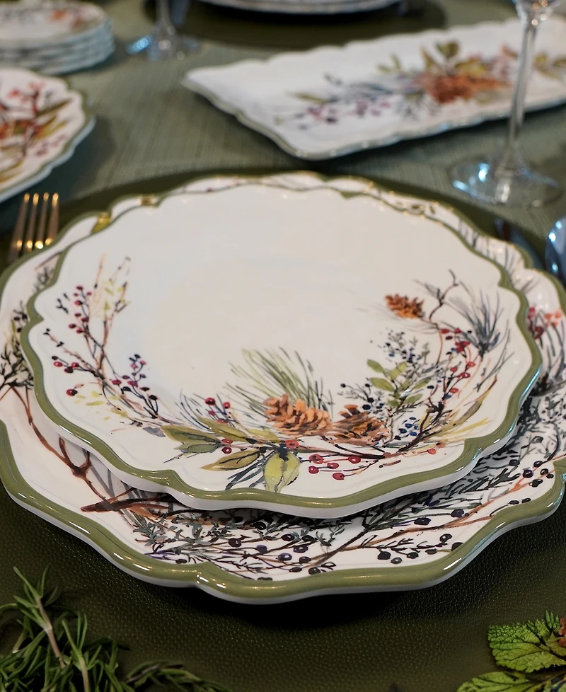 Certified International Winters Forest Salad Plates, Set of 4