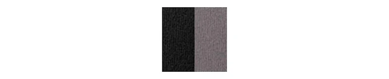 Muk Luks Women's 2 Pack Fleece Lined Knee High Socks, Blk/Dkgr, S/M