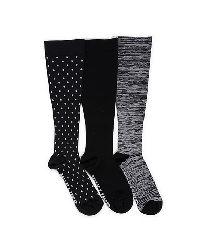 Muk Luks Women's 3 Pair Pack Compression Socks