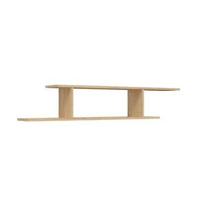vidaXL Wall-Mounted Tv Shelf Sonoma Oak 49.2"x7.1"x9.1" Engineered Wood