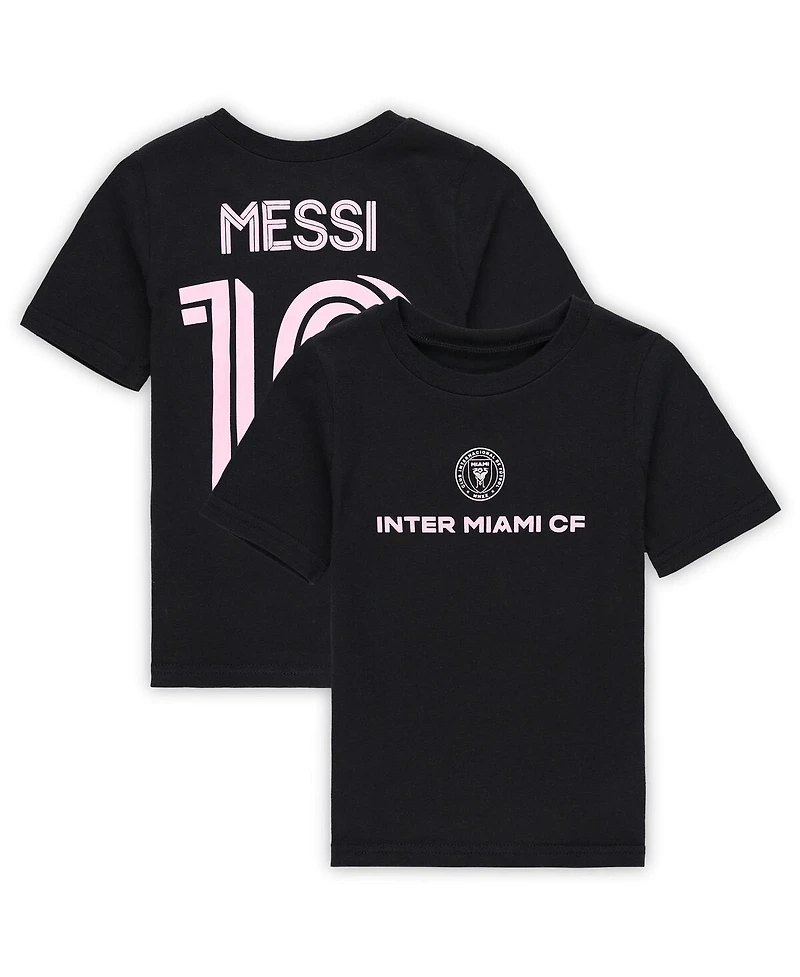 Outerstuff Toddler Lionel Messi Black Inter Miami Cf Name Number T-Shirt