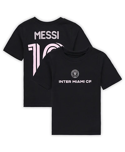Outerstuff Toddler Lionel Messi Black Inter Miami Cf Name Number T-Shirt