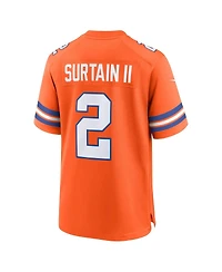 Nike Men's Patrick Surtain Ii Orange Denver Broncos Mile High Collection 1977 Throwback Player Game Jersey
