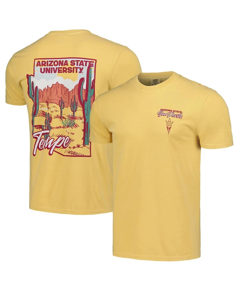 Image One Men's and Women's Gold Arizona State Sun Devils Hyper Local Cactus State T-Shirt