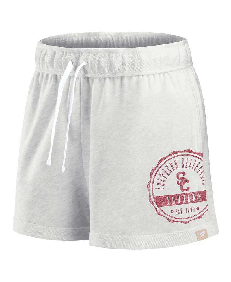 Fanatics Women's Oatmeal Usc Trojans Win Badge Shorts