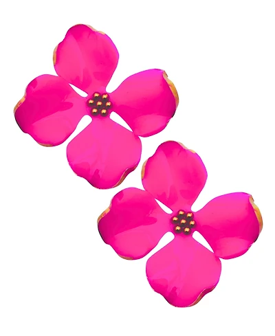 Swanky Designs Large Floral Statement Earrings
