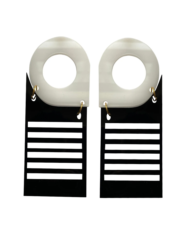Swanky Designs Set the Bar Drop Earrings