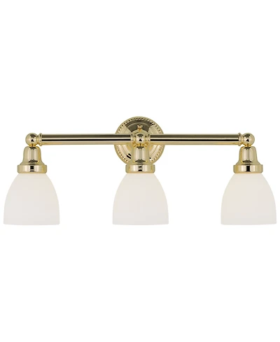 Livex Classic 3 Light Steel Wall Sconce