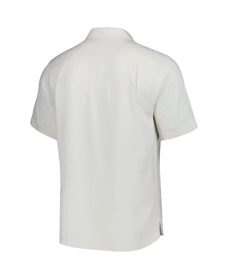 Tommy Bahama Men's White Milwaukee Brewers Sport Tropic Isles Camp Button-Up Shirt
