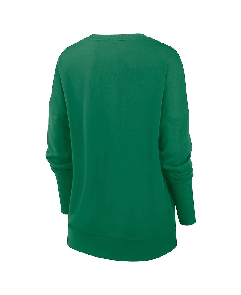 Nike Women's Green New York Jets Rewind Playback Icon Performance Pullover Sweatshirt