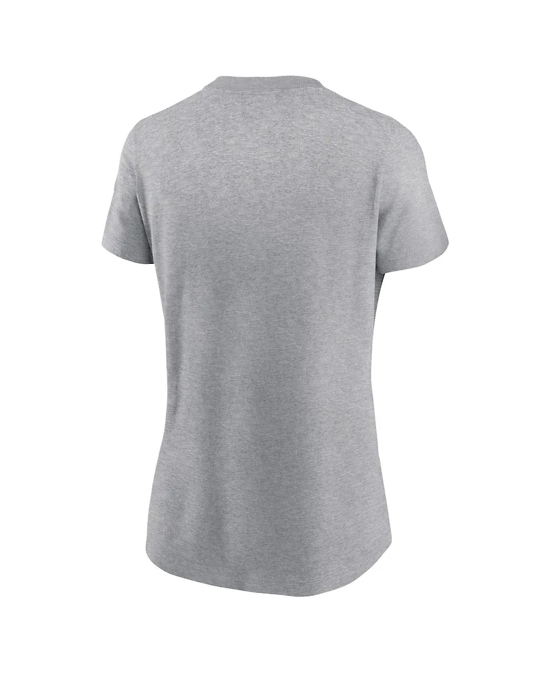 Nike Women's Heather Gray Michigan State Spartans Primetime Evergreen Logo T-Shirt