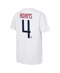 Outerstuff Big Boys and Girls Tyler Adams White Usmnt Name Number T-Shirt