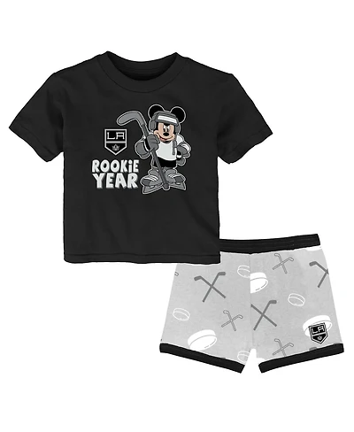 Outerstuff Toddler Los Angeles Kings Disney Rookie Year T-Shirt Shorts Set