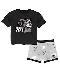 Outerstuff Toddler Los Angeles Kings Disney Rookie Year T-Shirt Shorts Set