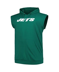 Fanatics Men's Green New York Jets Big Tall Muscle Hoodie Sleeveless T-Shirt