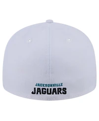 New Era Men's White Jacksonville Jaguars Throwback Logo Omaha Low Profile 59FIFTY Fitted Hat