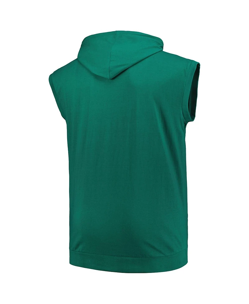 Fanatics Men's Green New York Jets Big Tall Muscle Hoodie Sleeveless T-Shirt