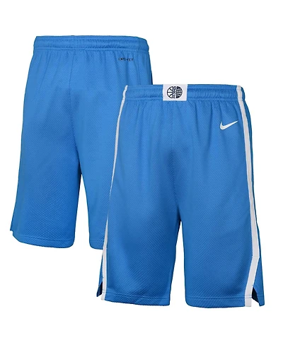 Nike Big Boys and Girls Blue Greece Basketball 2024 Summer Olympics Swingman Shorts