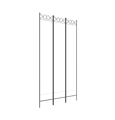 vidaXL 3-Panel Room Divider White 47.2"x86.6" Fabric