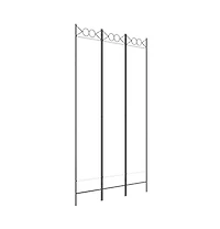 vidaXL 3-Panel Room Divider White 47.2"x86.6" Fabric