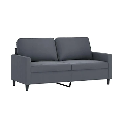 vidaXL 2-Seater Sofa Dark Gray 55.1" Velvet