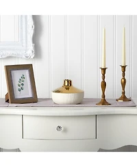 Slickblue Elegance Ceramic Decorative Vase with Gold Accents