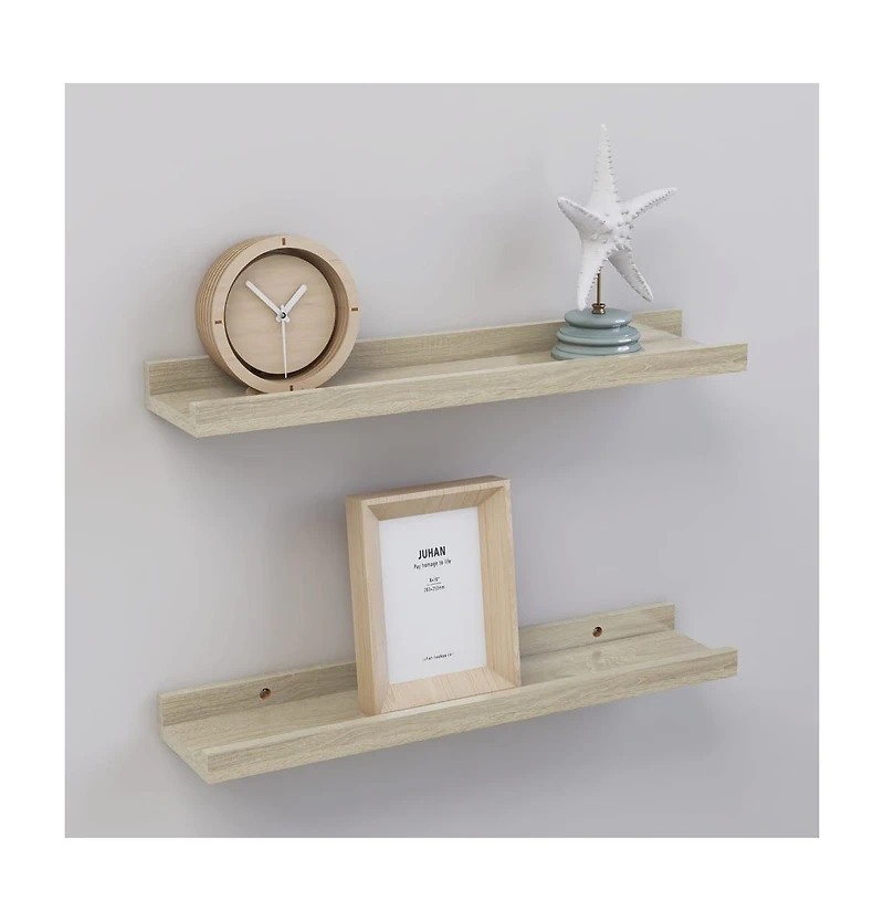 vidaXL Wall Shelves 2 pcs Sonoma Oak 15.7"x3.5"x1.2"